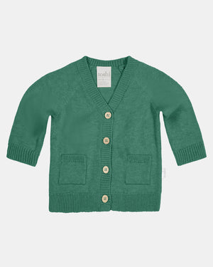 Organic Cardigan Remy Teal