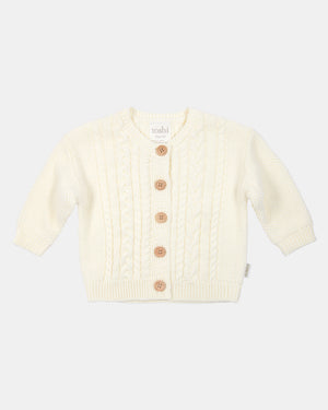 Organic Cardigan Yummy Cream