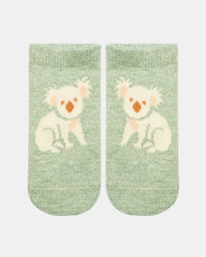 Organic Socks Ankle Jacquard Koala