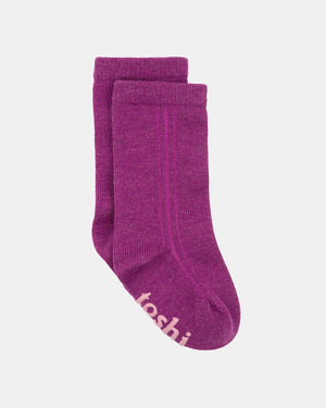 Organic Socks Knee Dreamtime Violet
